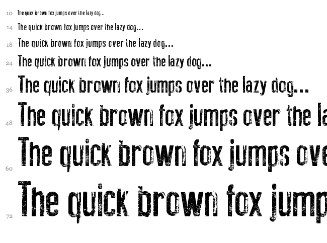New Press Eroded font waterfall